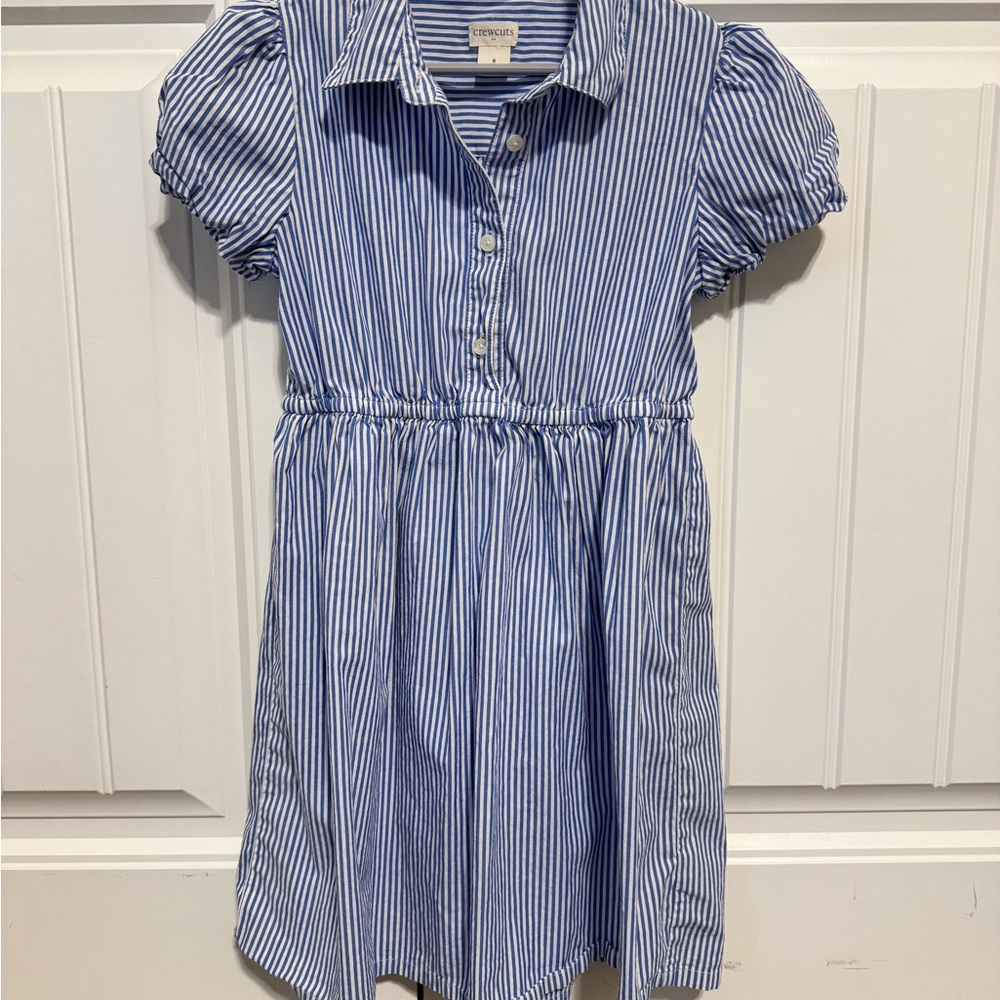 Crewcuts Blue & White Striped Polo Shirt Dress